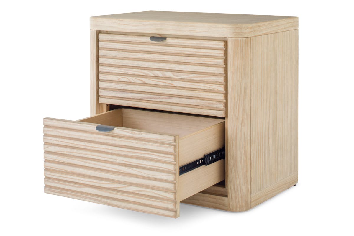 Albury Bedside Locker | 2 Drawer | Oak Effect-4