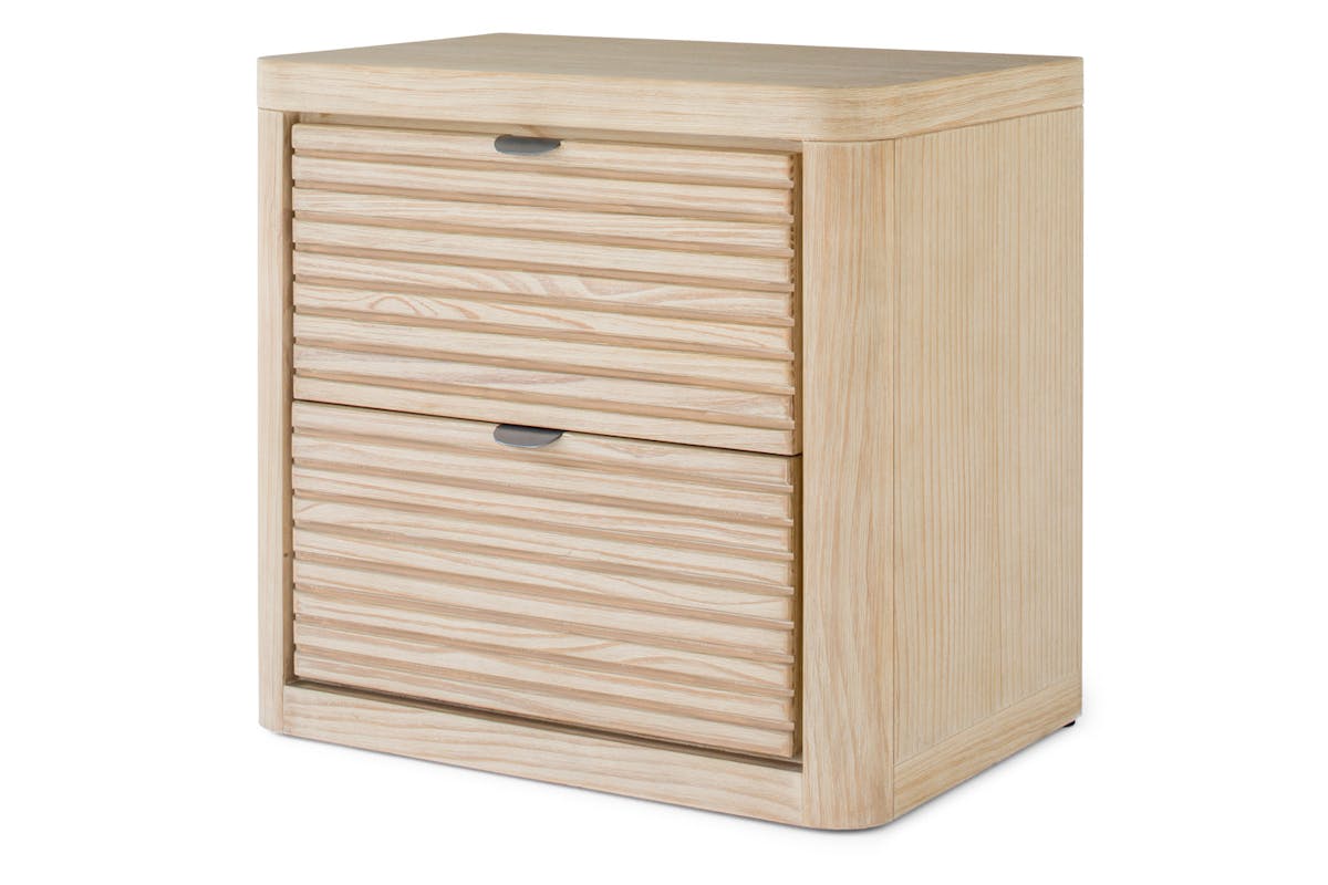 Albury Bedside Locker | 2 Drawer | Oak Effect-2