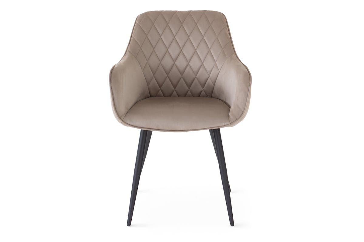 Ava Dining Chair | Faux Suede | Taupe