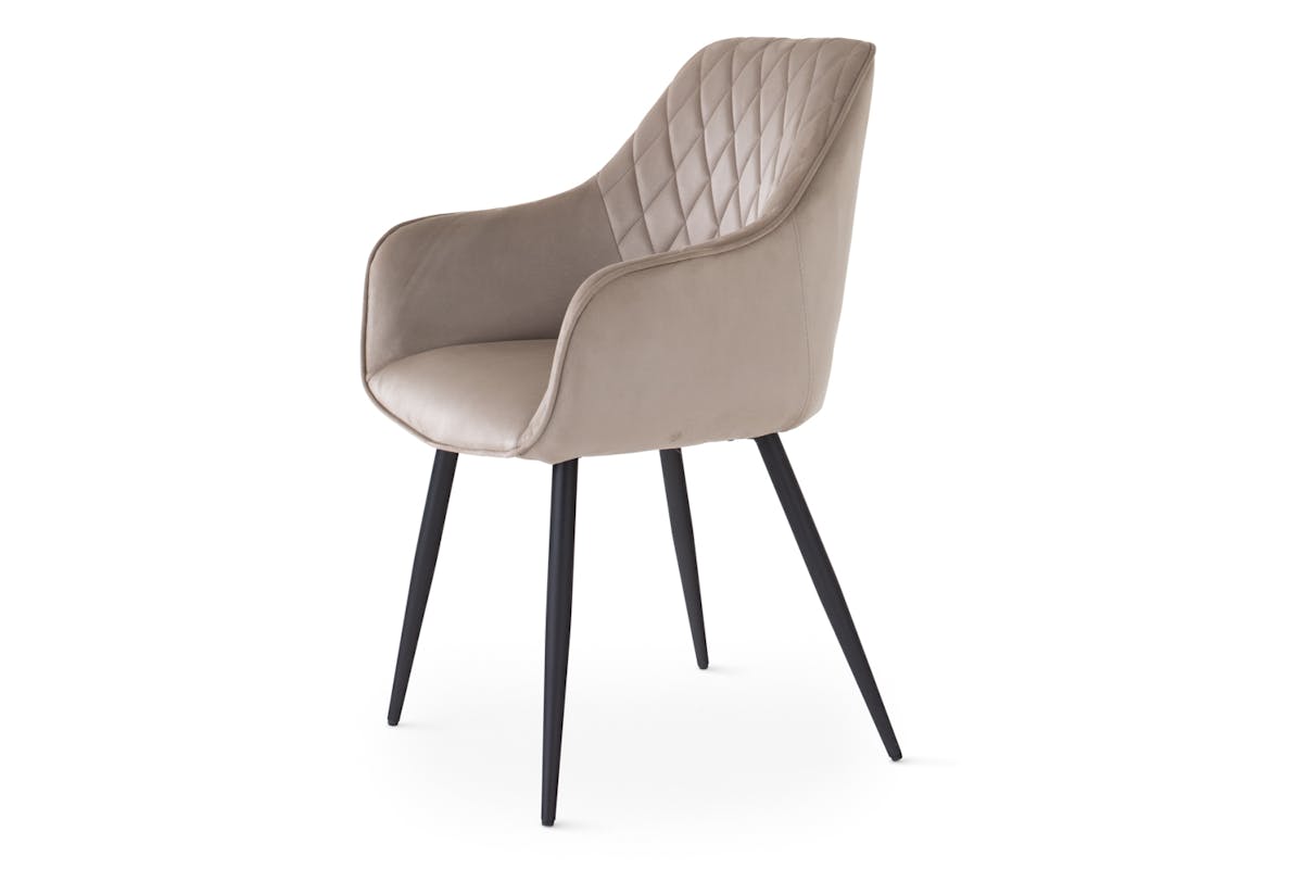Ava Dining Chair | Faux Suede | Taupe-2