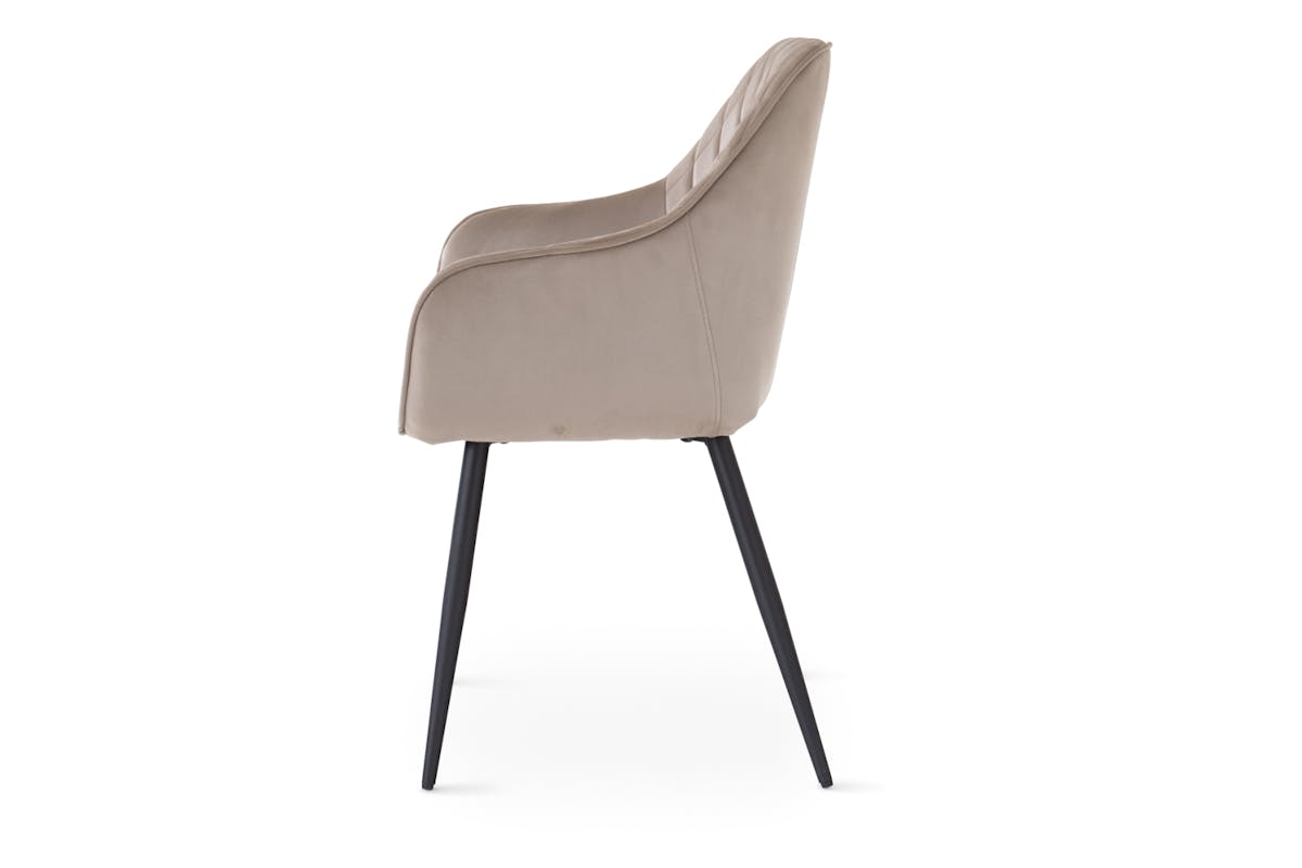 Ava Dining Chair | Faux Suede | Taupe-4