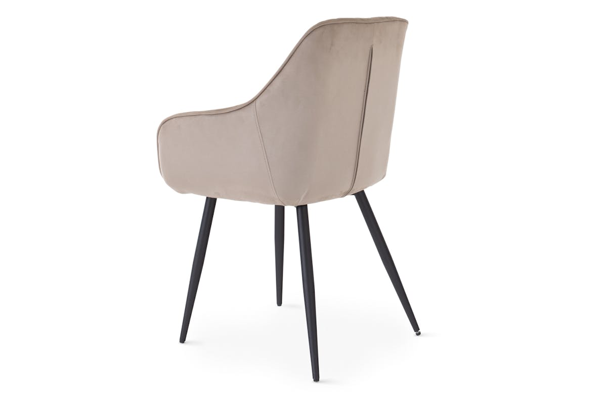 Ava Dining Chair | Faux Suede | Taupe-5