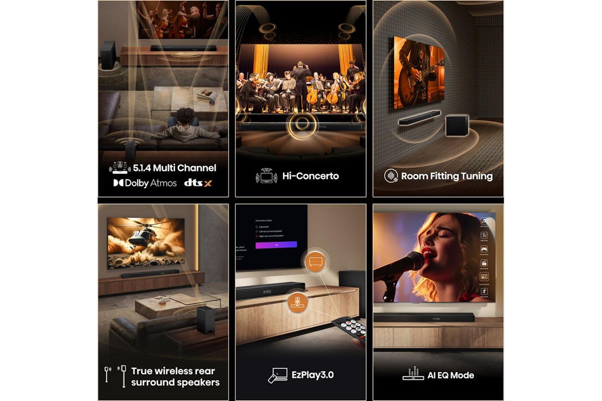 Hisense AX Series 5.1.4ch Soundbar with Wireless Subwoofer and Rear Speakers | AX5140Q-4
