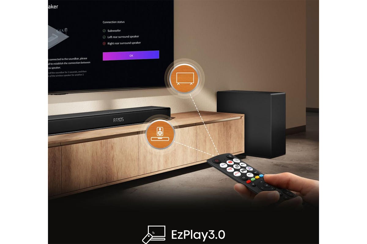 Hisense AX Series 5.1.4ch Soundbar with Wireless Subwoofer and Rear Speakers | AX5140Q-8