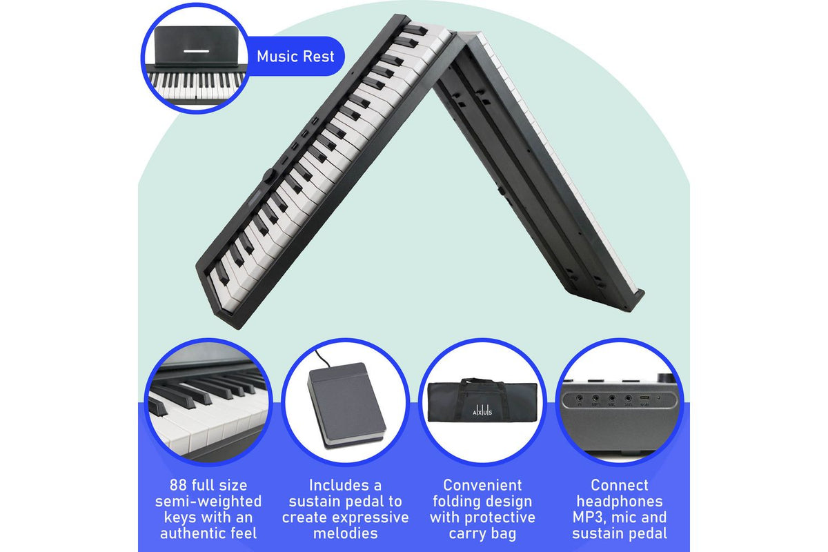 Axus 88 Note Folding Digital Piano-2