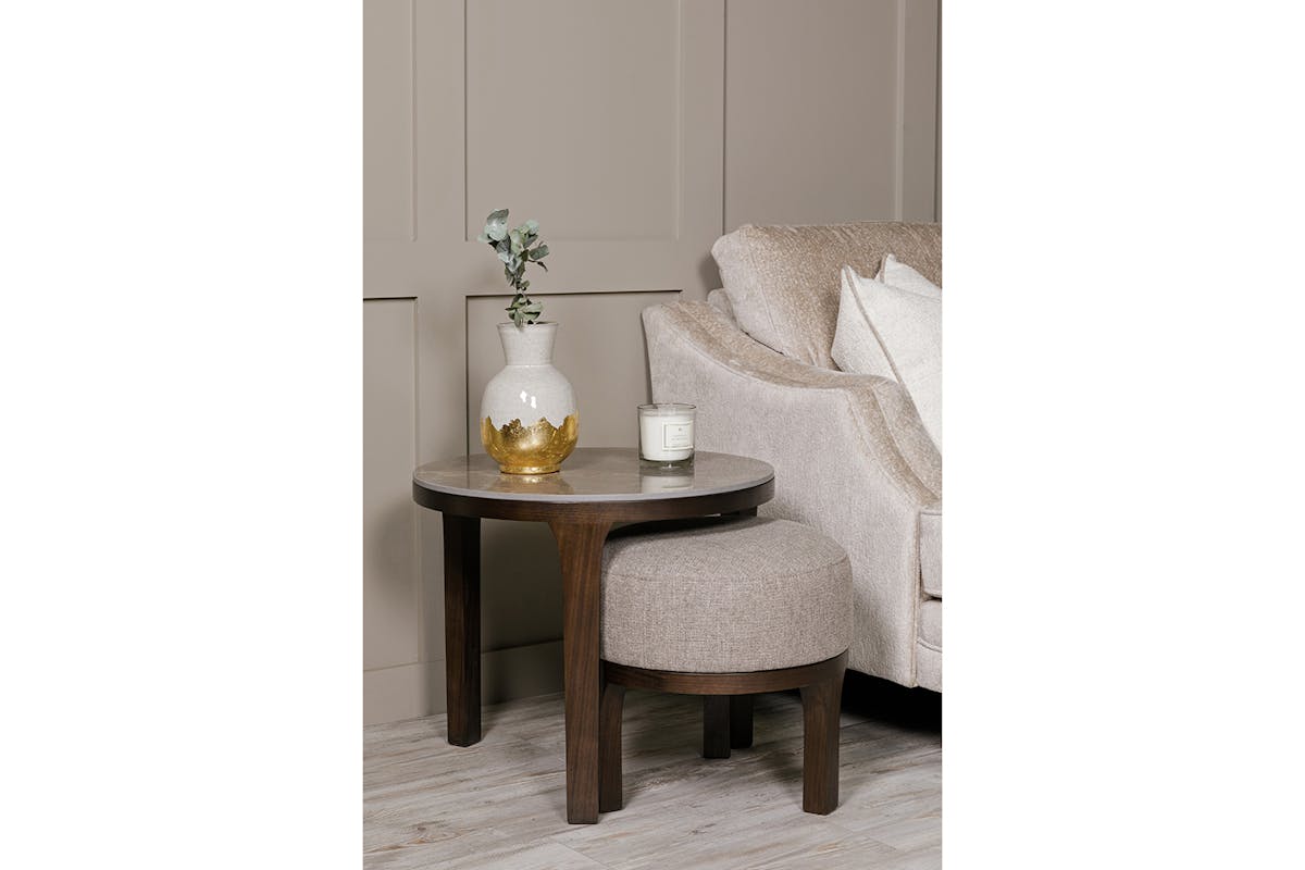 Avenza Round Drinks Table | Latte-2