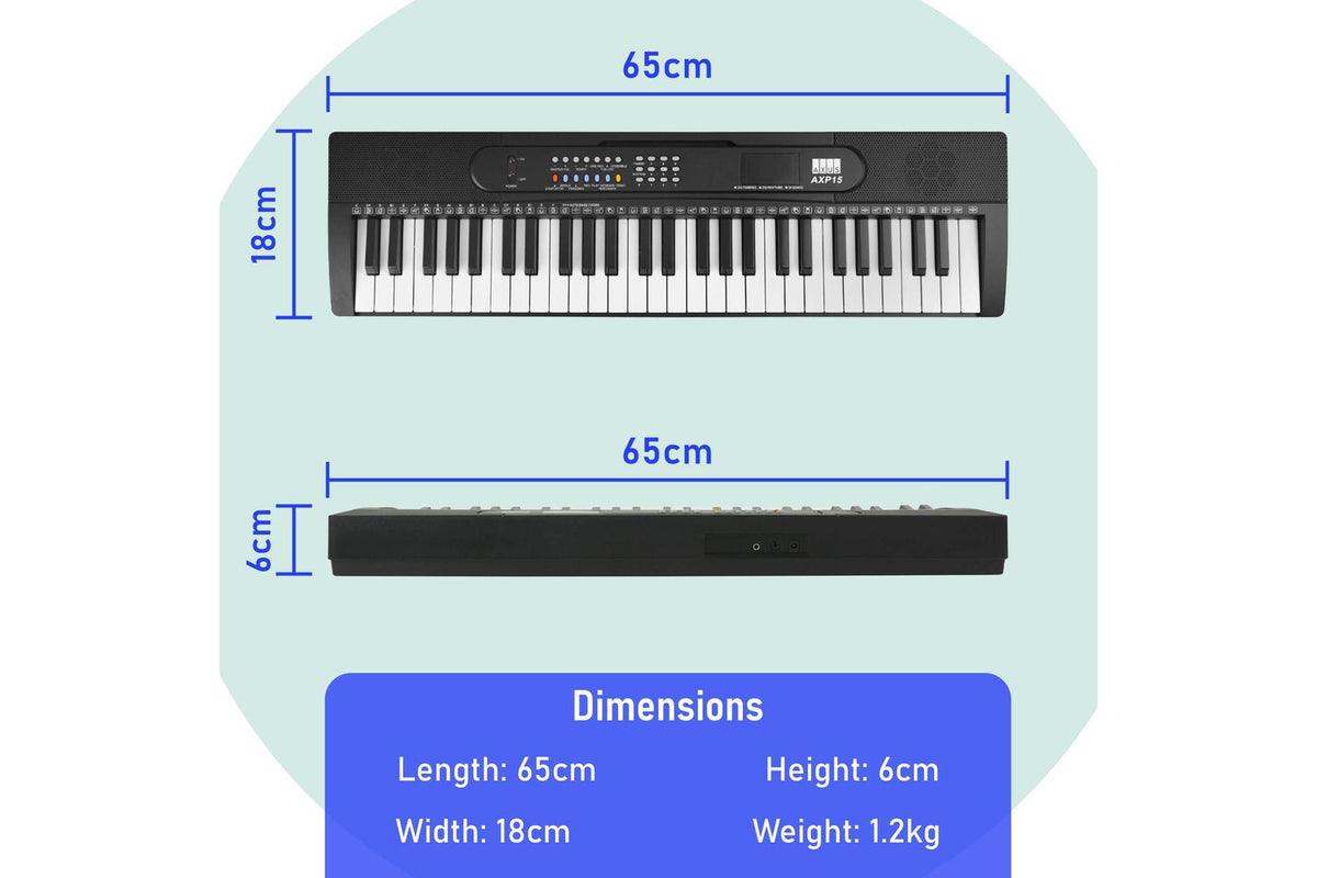 Axus Axp15 54 Key Portable Keyboard-4