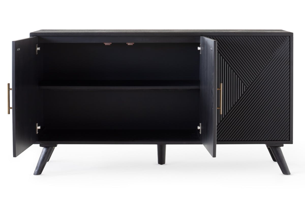 Ayda 3 Doors Sideboard | Black-3