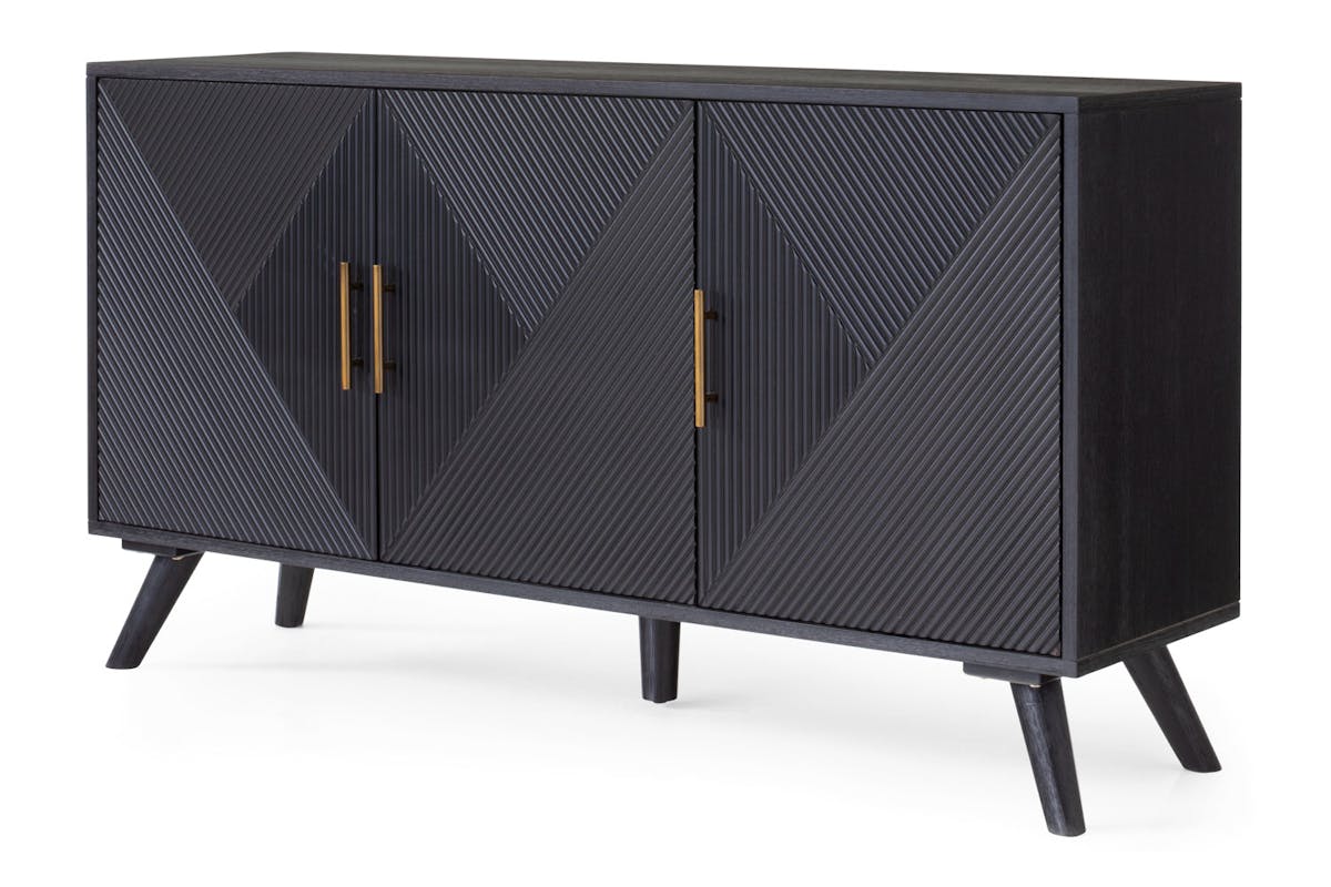 Ayda 3 Doors Sideboard | Black-2