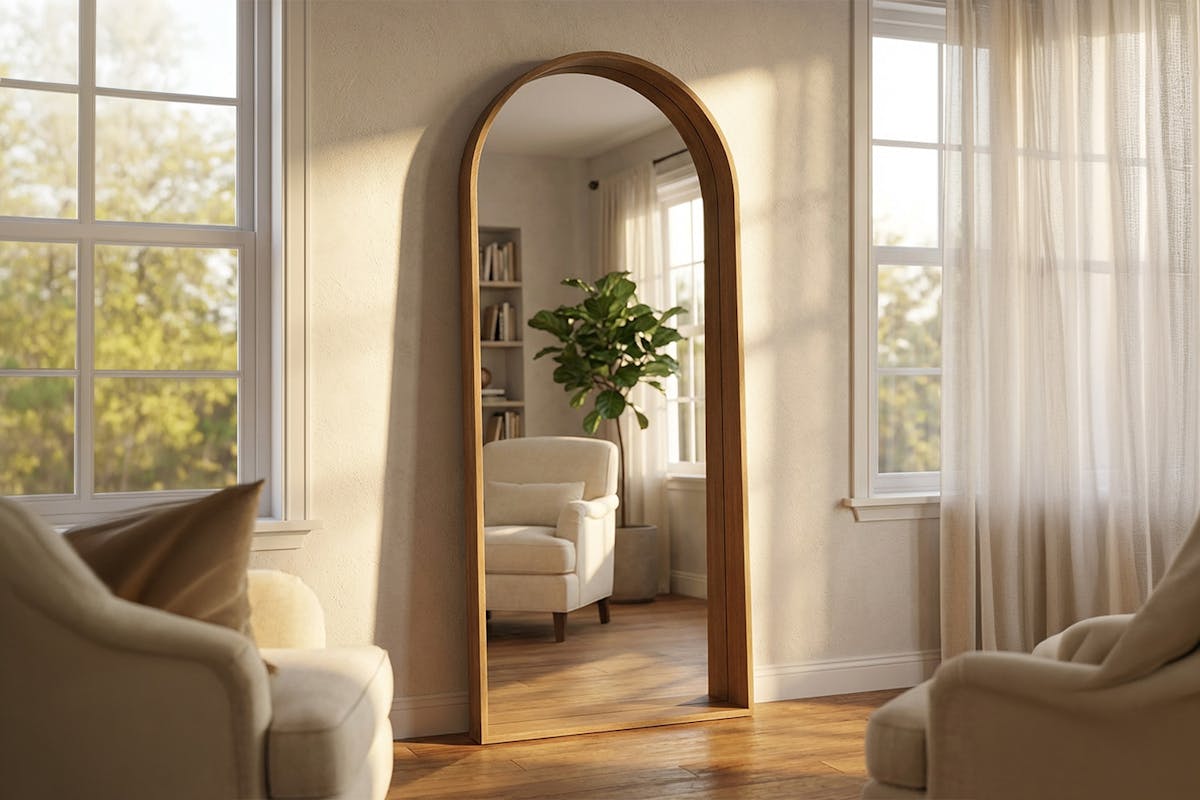 Aalto Arched Leaner Mirror | Natural | 90 x 180 cm-2