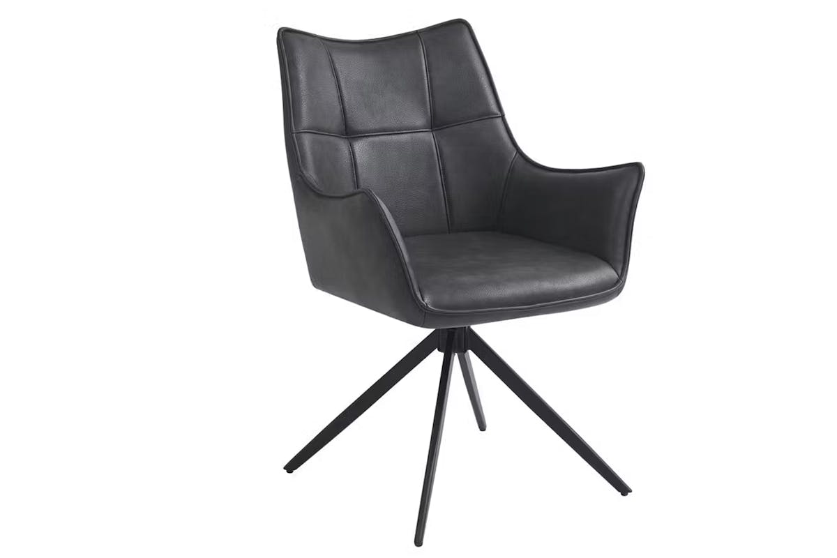 Aalto Dining Chair | Leather | Charcoal-3