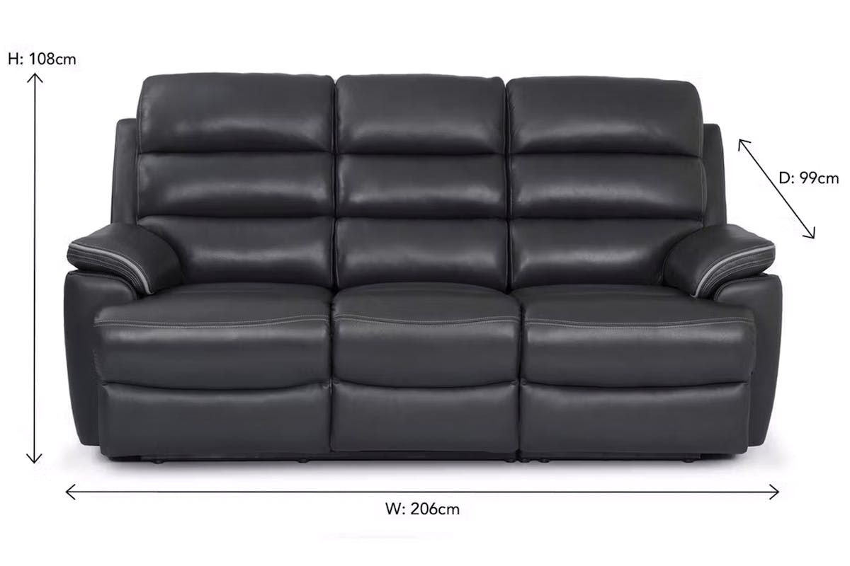 Alec 3 Seater Sofa | Power Headrest Recliner | Trim-7