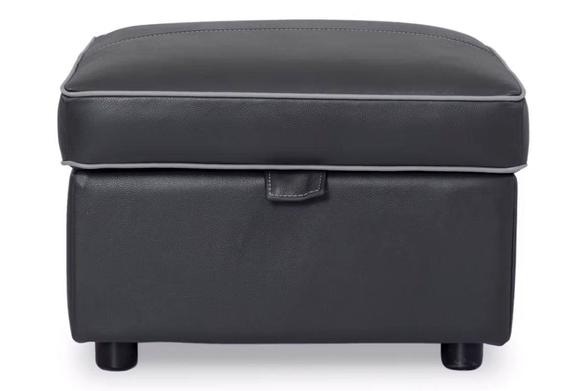 Alec Storage Footstool | Charcoal