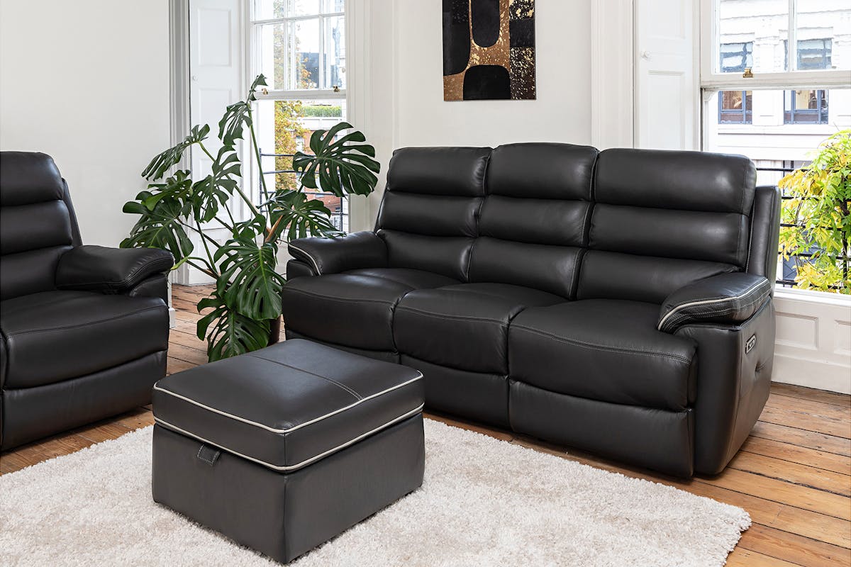Alec 3 Seater Sofa | Power Headrest Recliner | Trim-10