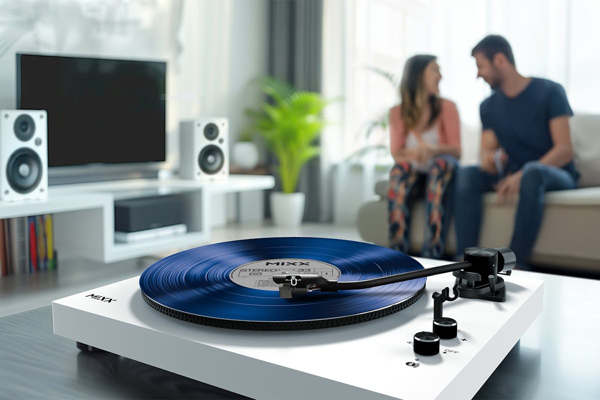 Mixx Analog System 5 Vinyl Record Player + Wireless Speakers | MAS-05-WH-489 | White-2