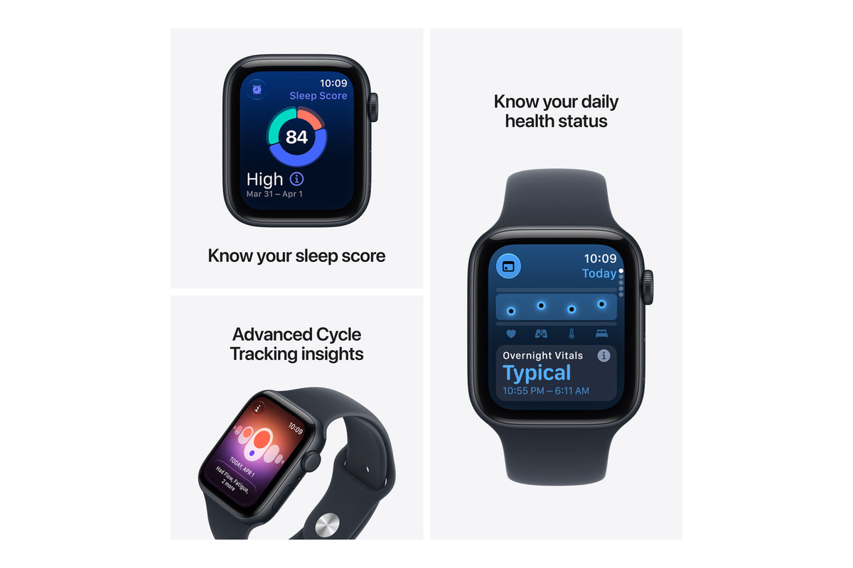 Apple Watch SE 3 | GPS | 40mm | Midnight Aluminium | Navy Blue Sport Band | S/M-3