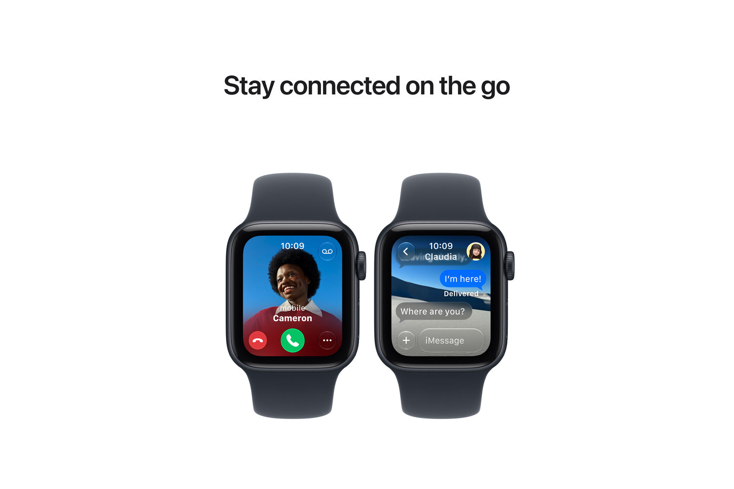 Apple Watch SE 3 | GPS | 44mm | Midnight Aluminium | Navy Blue Sport Band | M/L-5