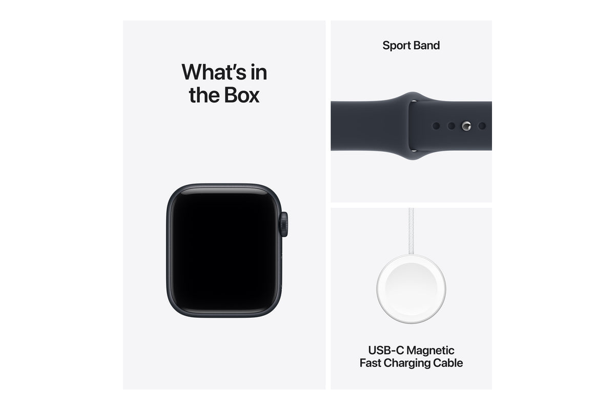 Apple Watch SE 3 | GPS | 44mm | Midnight Aluminium | Navy Blue Sport Band | M/L-7