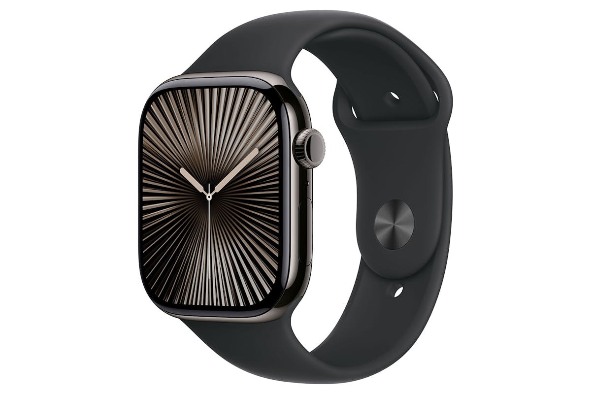 Apple Watch Series 10 GPS + Cellular | 46mm | Slate Titanium Case with Black Sport Band M/L-10