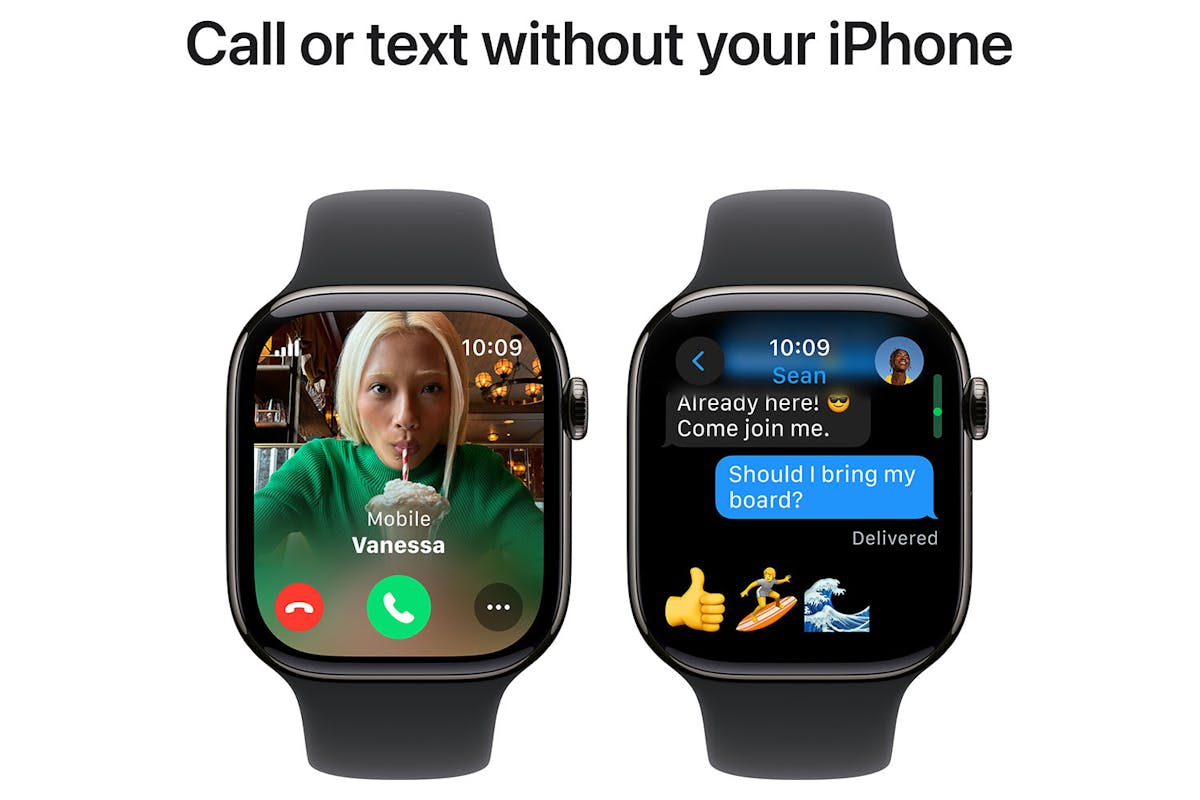 Apple Watch Series 10 GPS + Cellular | 46mm | Slate Titanium Case with Black Sport Band M/L-16