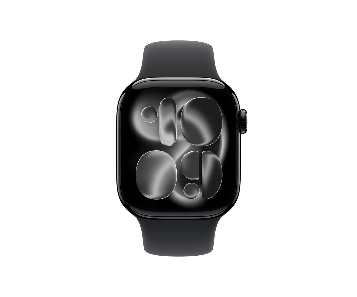 Apple Watch Series 11 | GPS | 42mm | Jet Black Aluminium | Black Sport Band | S/M-12
