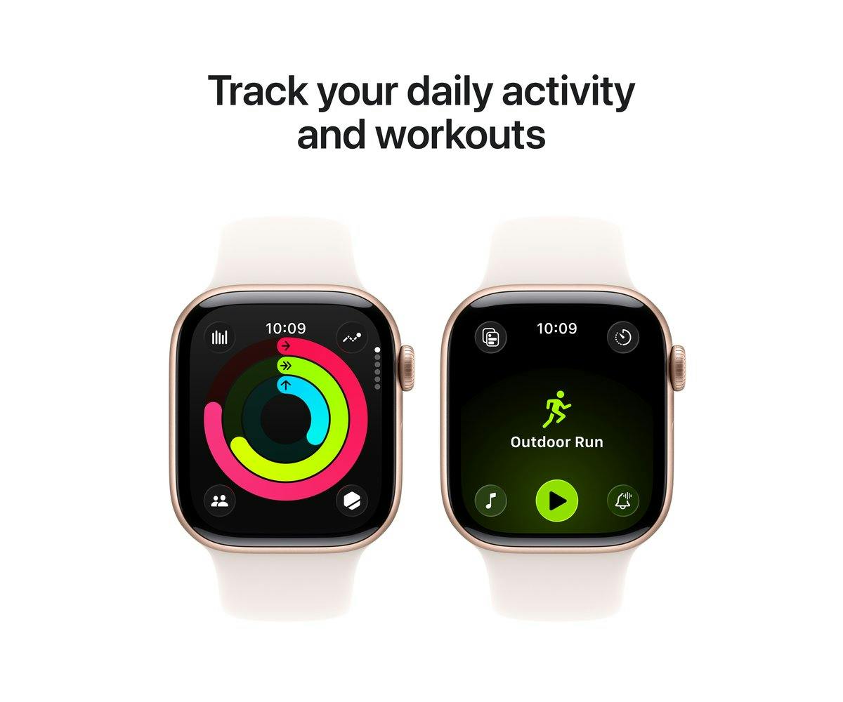 Apple Watch Series 11 | GPS | 42mm | Rose Gold Aluminium | Light Blush Sport Band | M/L-14