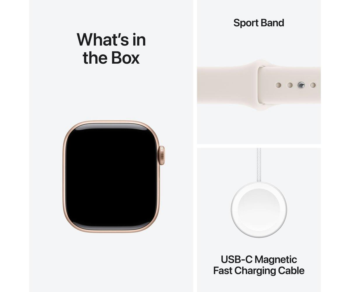 Apple Watch Series 11 | GPS | 42mm | Rose Gold Aluminium | Light Blush Sport Band | S/M-19