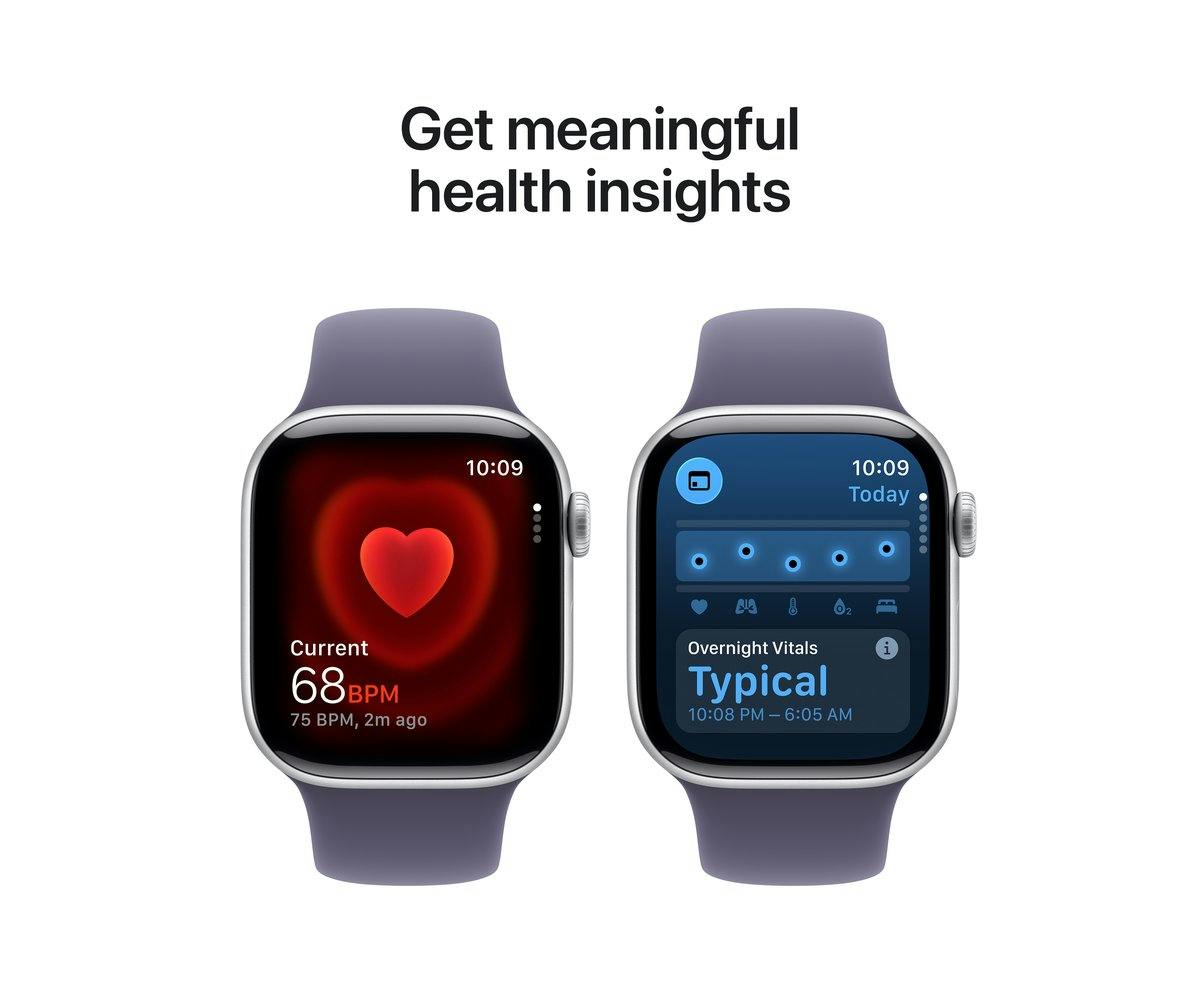 Apple Watch Series 11 | GPS | 42mm | Silver Aluminium | Purple Fog Sport Band | M/L-15
