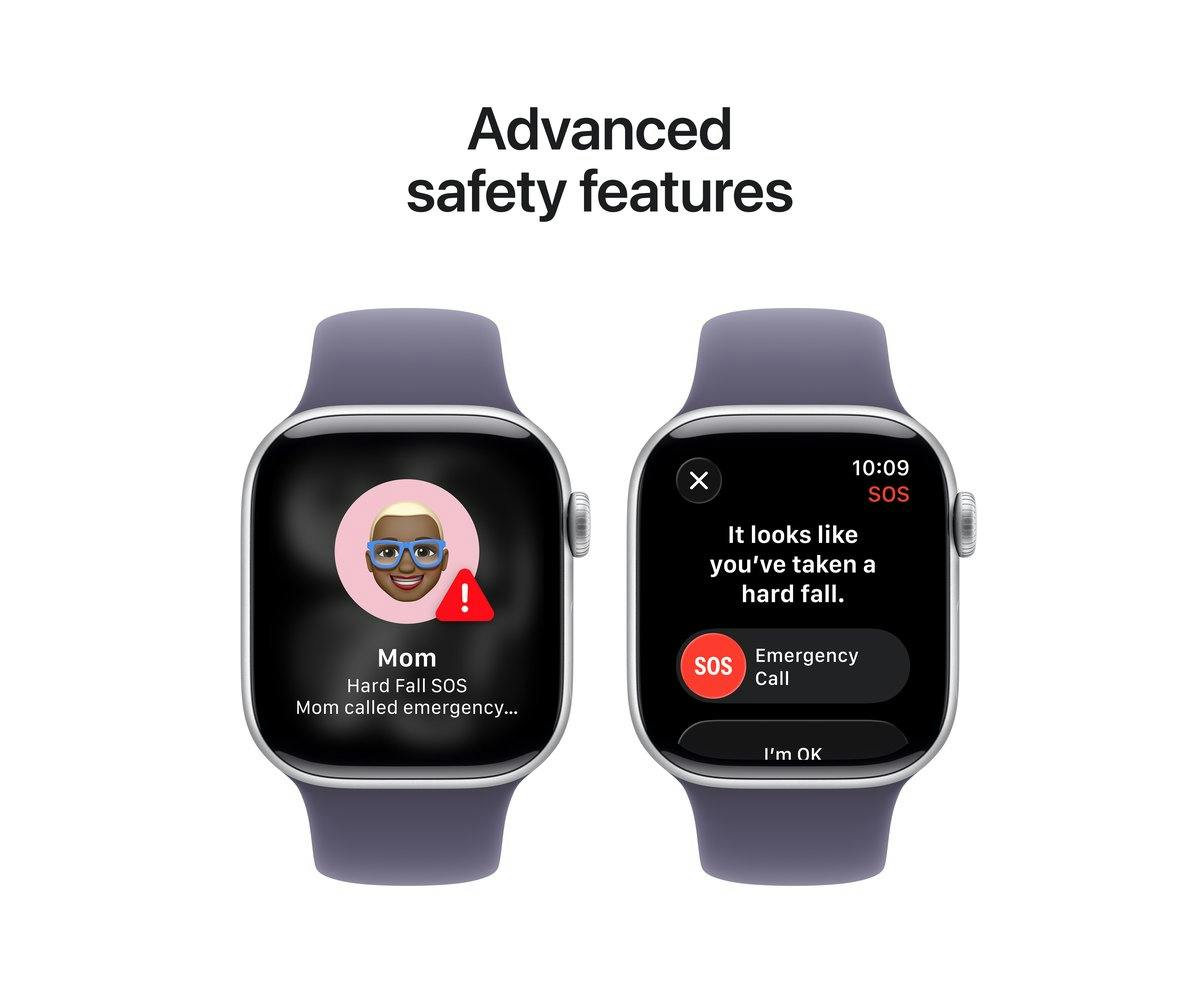Apple Watch Series 11 | GPS | 46mm | Silver Aluminium | Purple Fog Sport Band | M/L-16