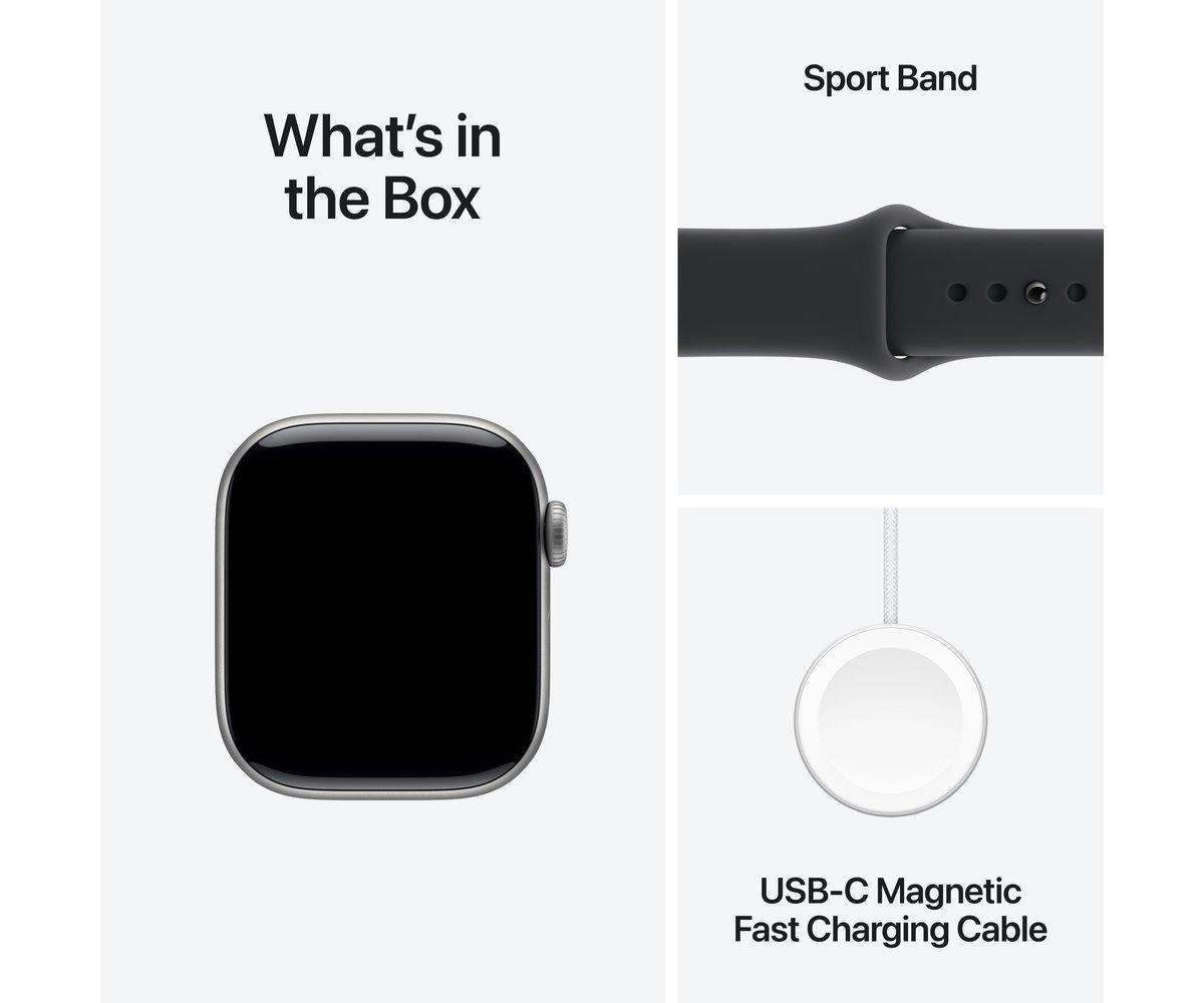 Apple Watch Series 11 | GPS | 46mm | Space Grey Aluminium | Black Sport Band | S/M-19