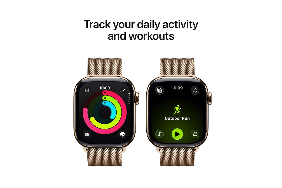 Apple Watch Series 11 | GPS + Cellular | 42mm | Gold Titanium | Gold Milanese Loop-14