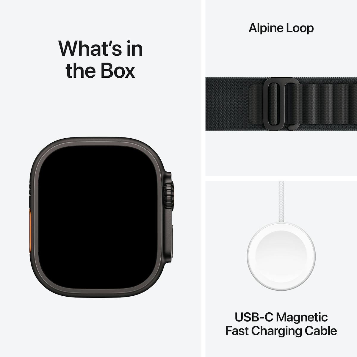 Apple Watch Ultra 3 | GPS + Cellular | 49mm | Black Titanium | Black Alpine Loop | Large-15