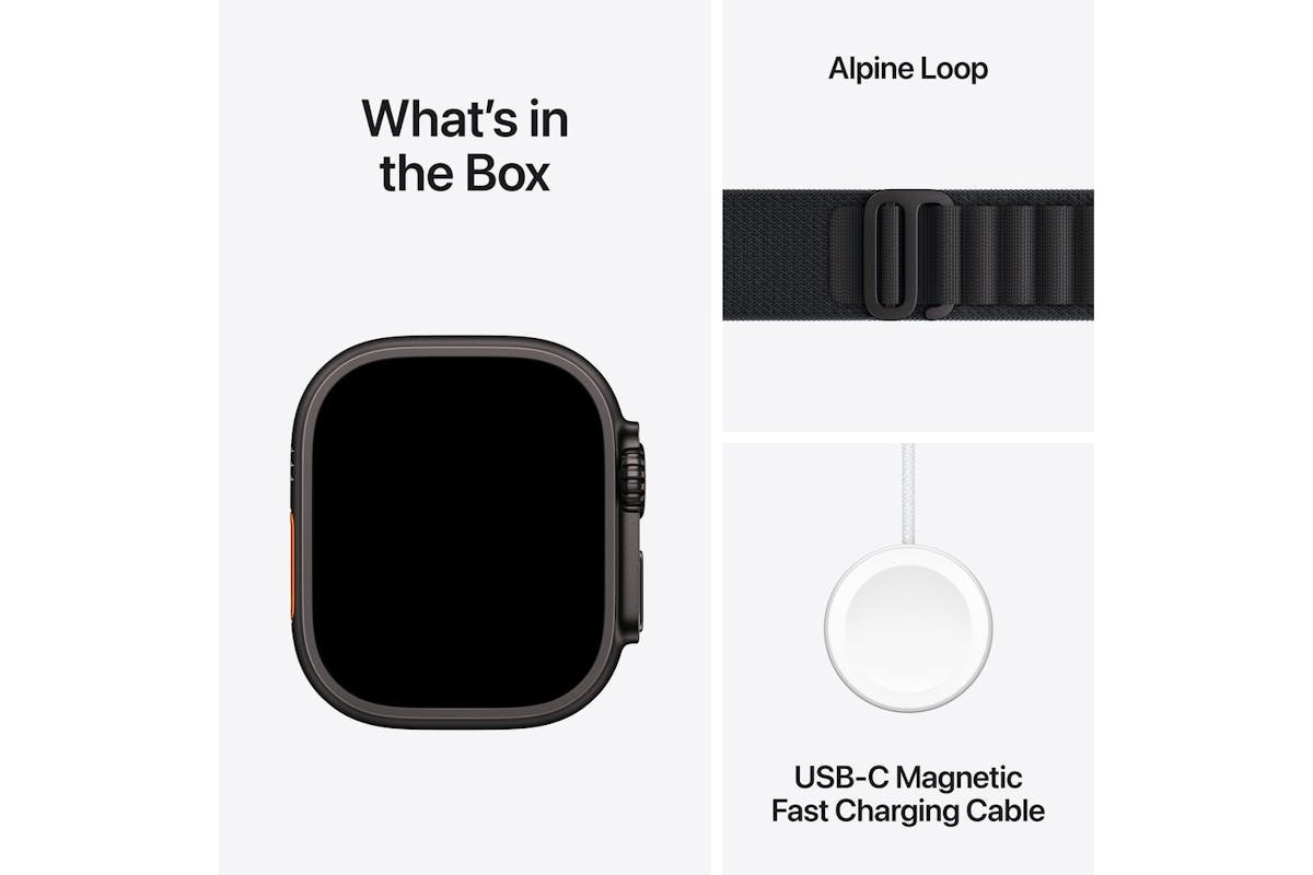 Apple Watch Ultra 3 | GPS + Cellular | 49mm | Black Titanium | Black Alpine Loop |  Medium-19