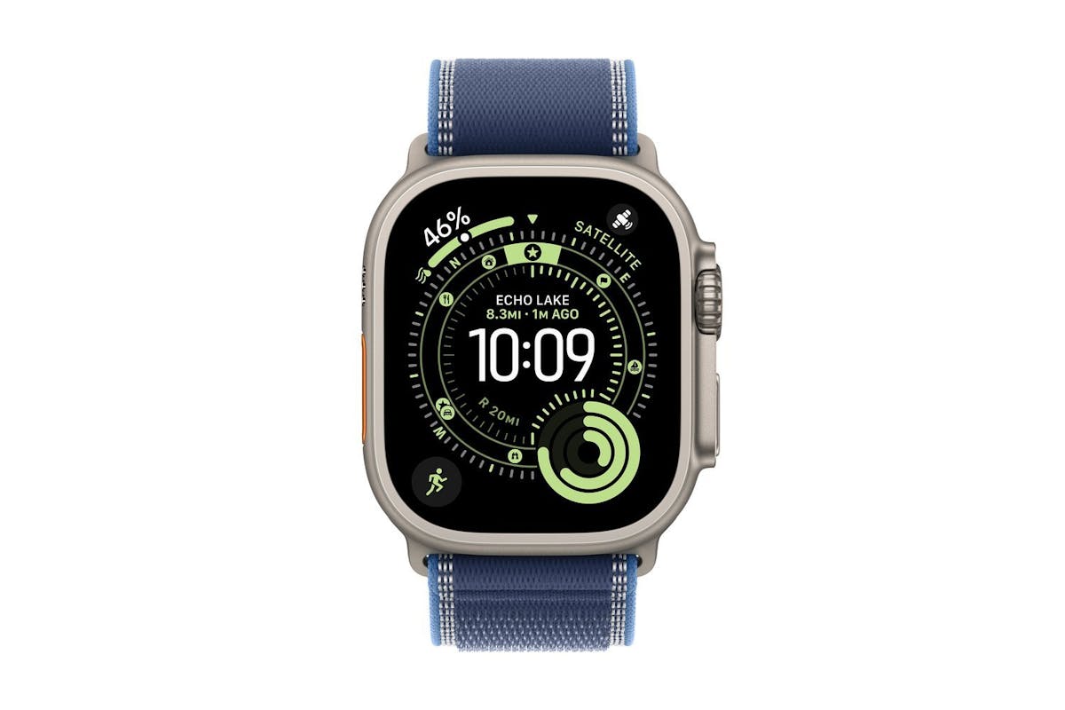 Apple Watch Ultra 3 | GPS + Cellular | 49mm | Natural Titanium | Blue/Bright Blue Trail Loop | M/L-12