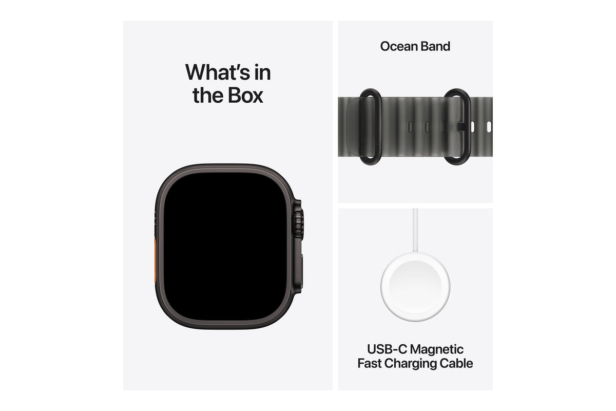 Apple Watch Ultra 4 | GPS + Cellular | 49mm | Black Titanium | Translucent Black Ocean Band-7