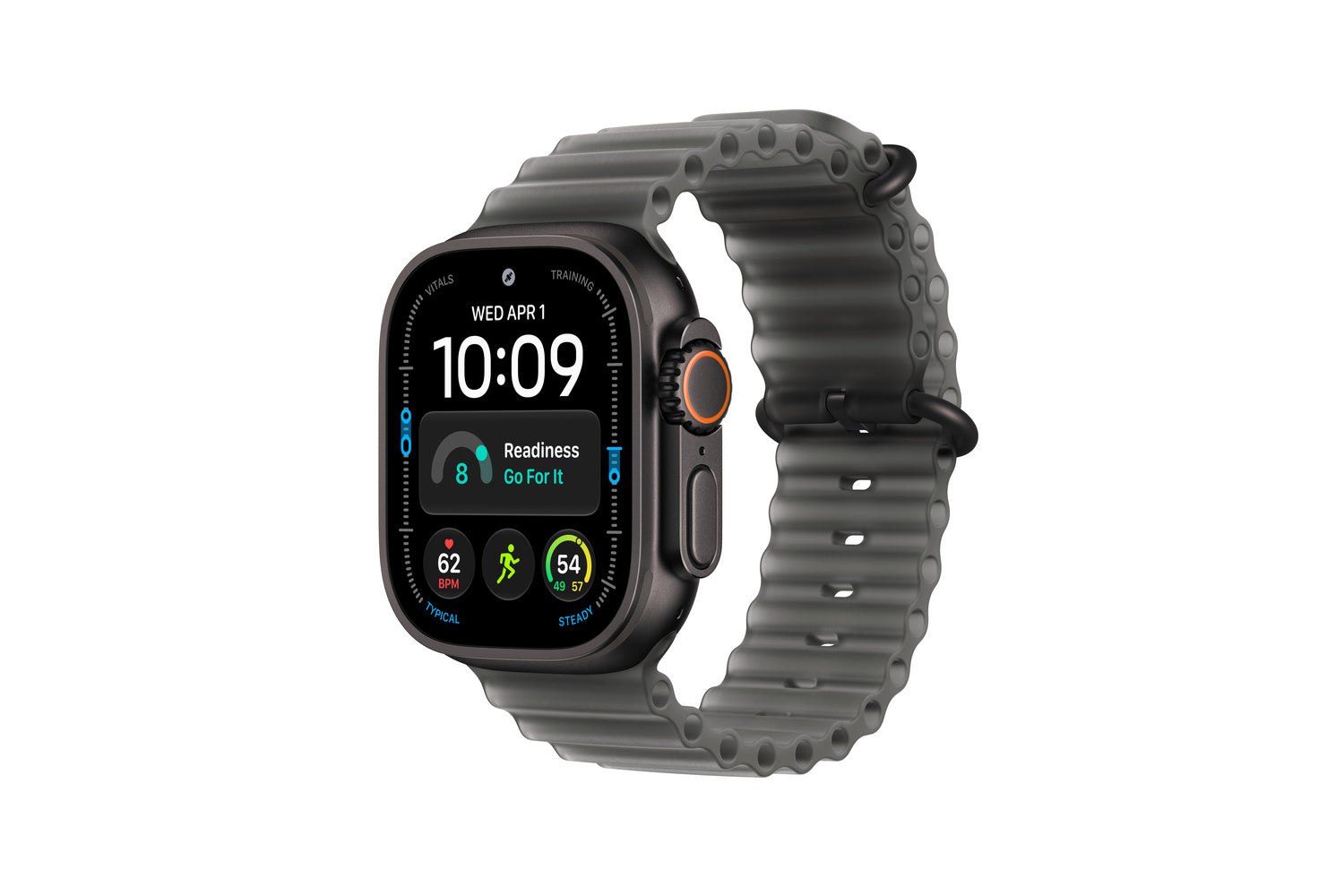 Apple Watch Ultra 4 | GPS + Cellular | 49mm | Black Titanium | Translucent Black Ocean Band