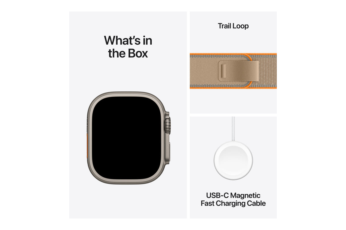 Apple Watch Ultra 4 | GPS + Cellular | 49mm | Natural Titanium | Sand Trail Loop | S/M-7