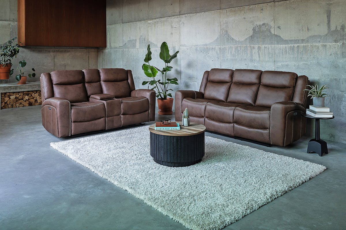 Atlanta 3 Seater Sofa | Power Recliner | Brown-8