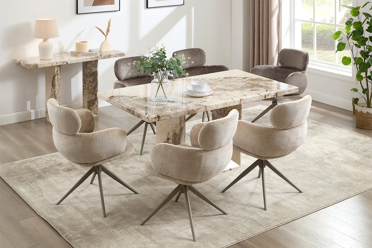 Canova Rectangular Dining Table | 160 cm | Mottled Mocha-2