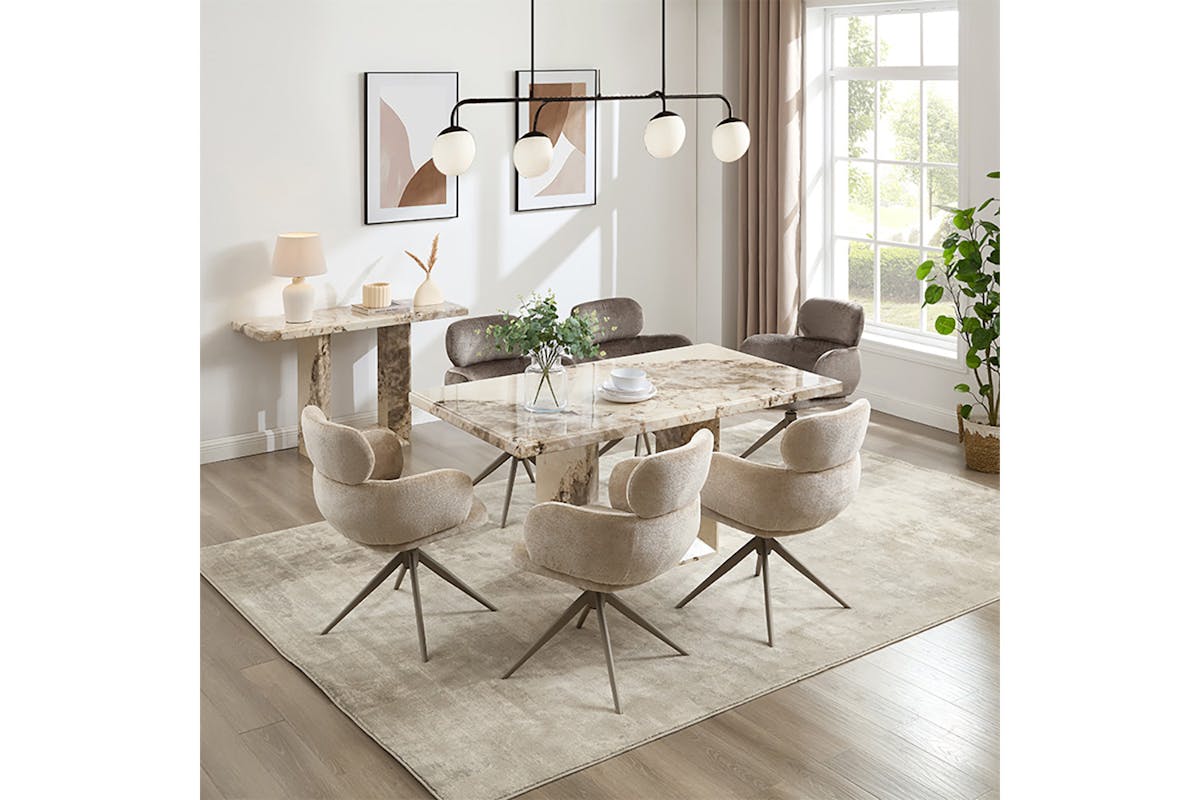Canova Rectangular Dining Table | 160 cm | Mottled Mocha-8