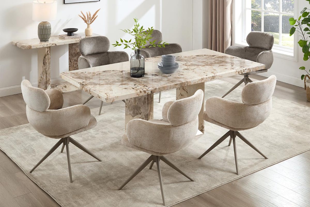Canova Rectangular Dining Table | 200 cm | Mottled Mocha-2
