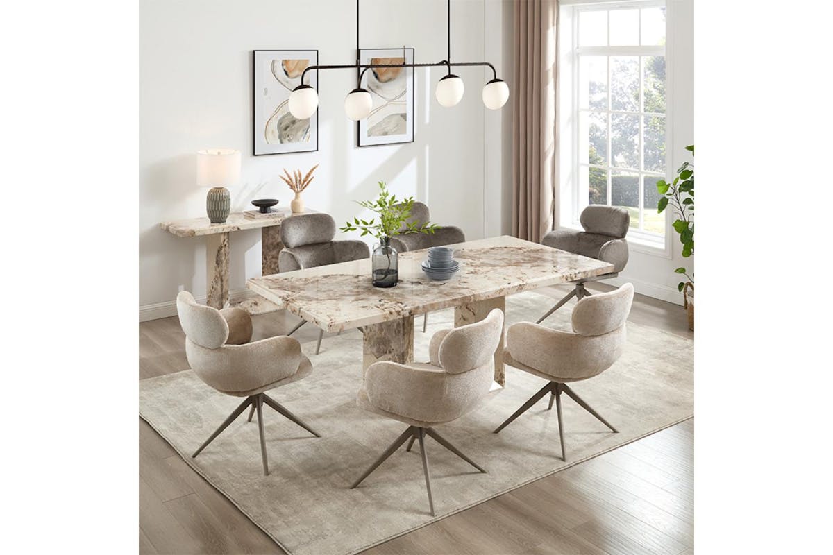 Canova Rectangular Dining Table | 200 cm | Mottled Mocha-9