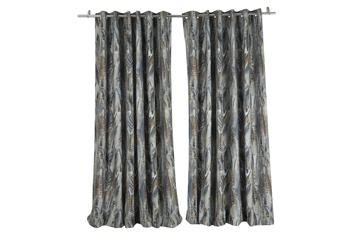 Aven Curtain | Blue/Gold | 228 x 228 cm