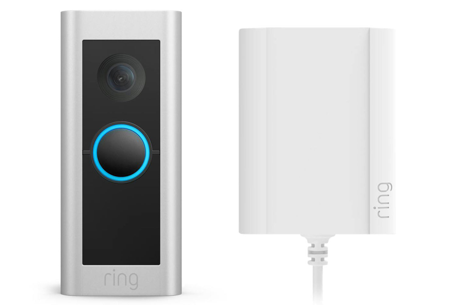 Ring Video Doorbell Pro 2 with Plug-in Adapter | Satin Nickel