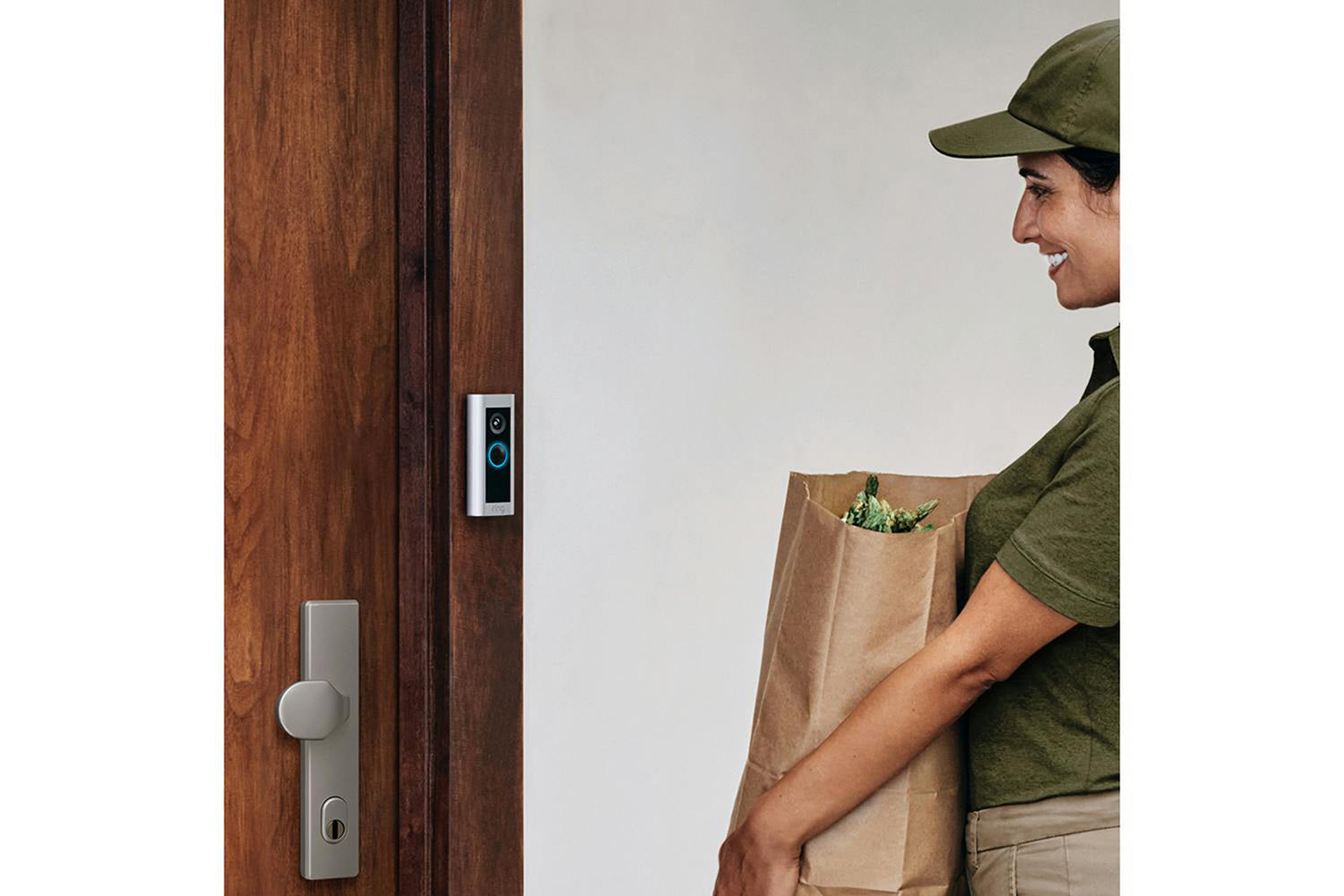 Ring Video Doorbell Pro 2 with Plug-in Adapter | Satin Nickel-11