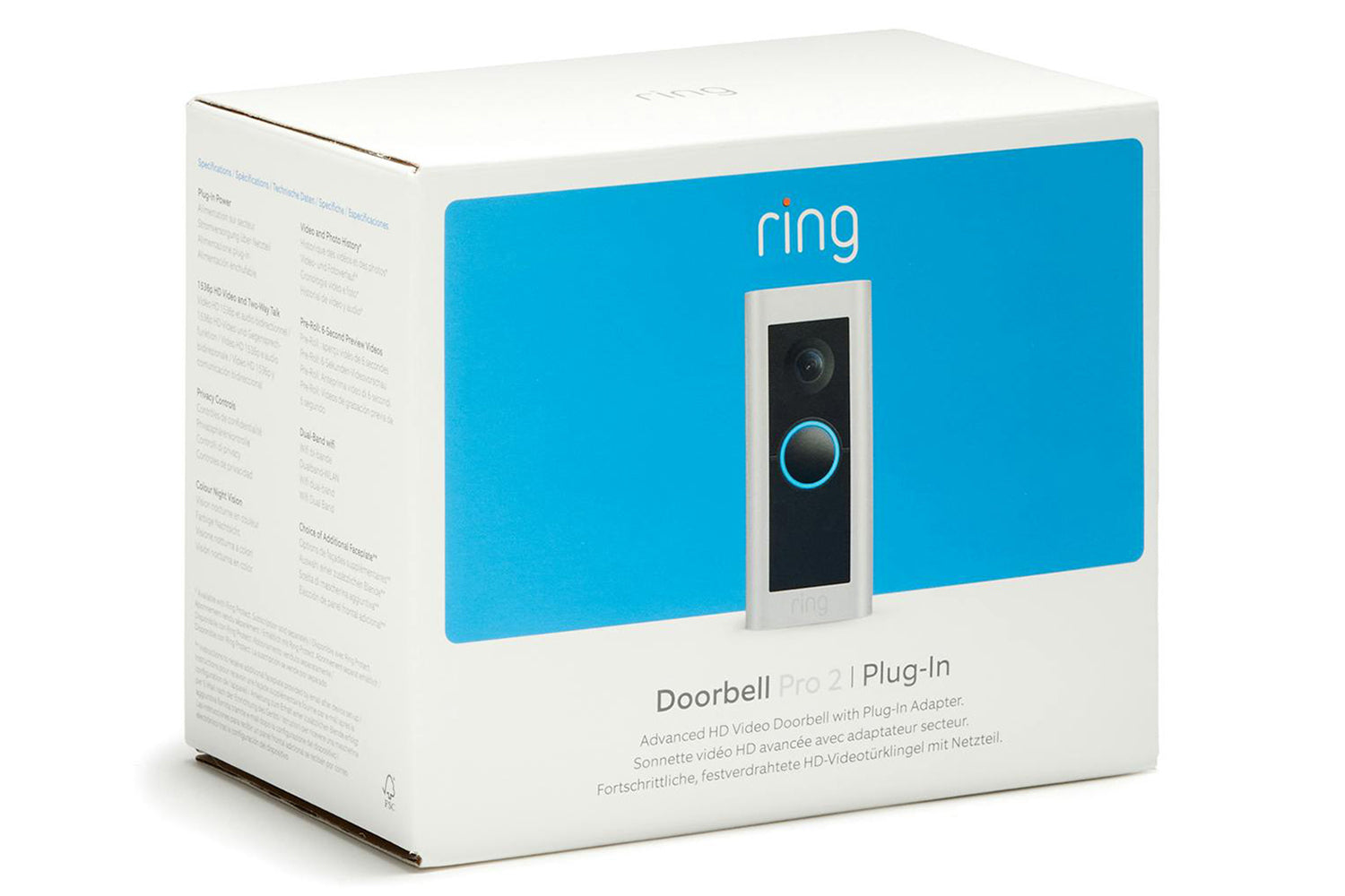 Ring Video Doorbell Pro 2 with Plug-in Adapter | Satin Nickel-15