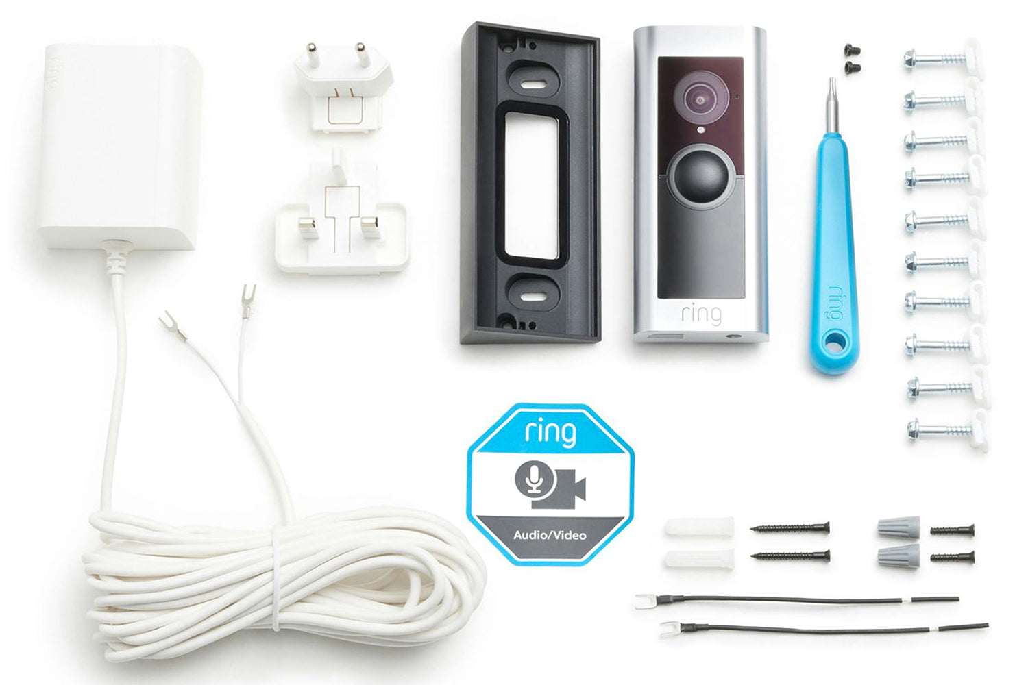 Ring Video Doorbell Pro 2 with Plug-in Adapter | Satin Nickel-16