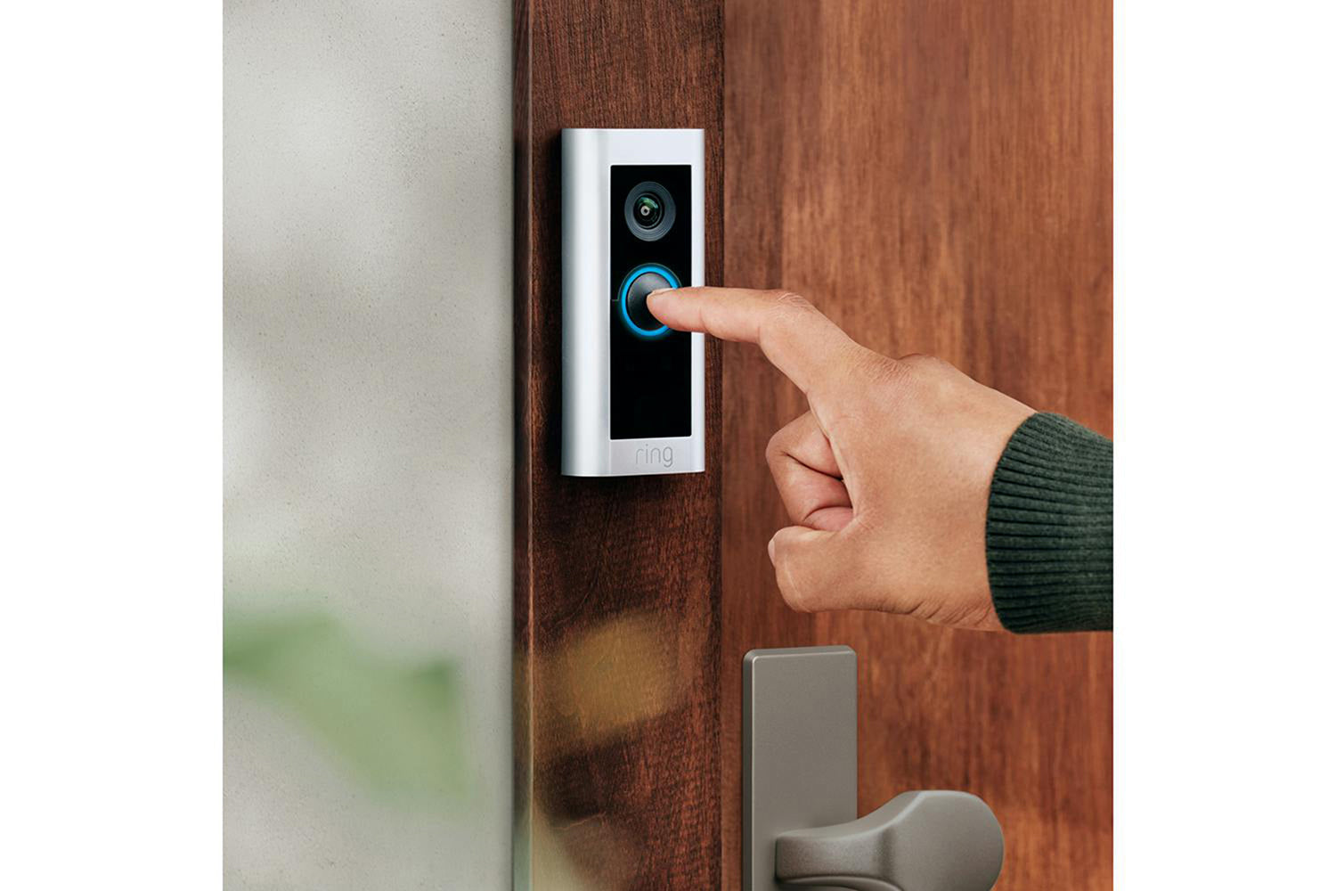 Ring Video Doorbell Pro 2 with Plug-in Adapter | Satin Nickel-2