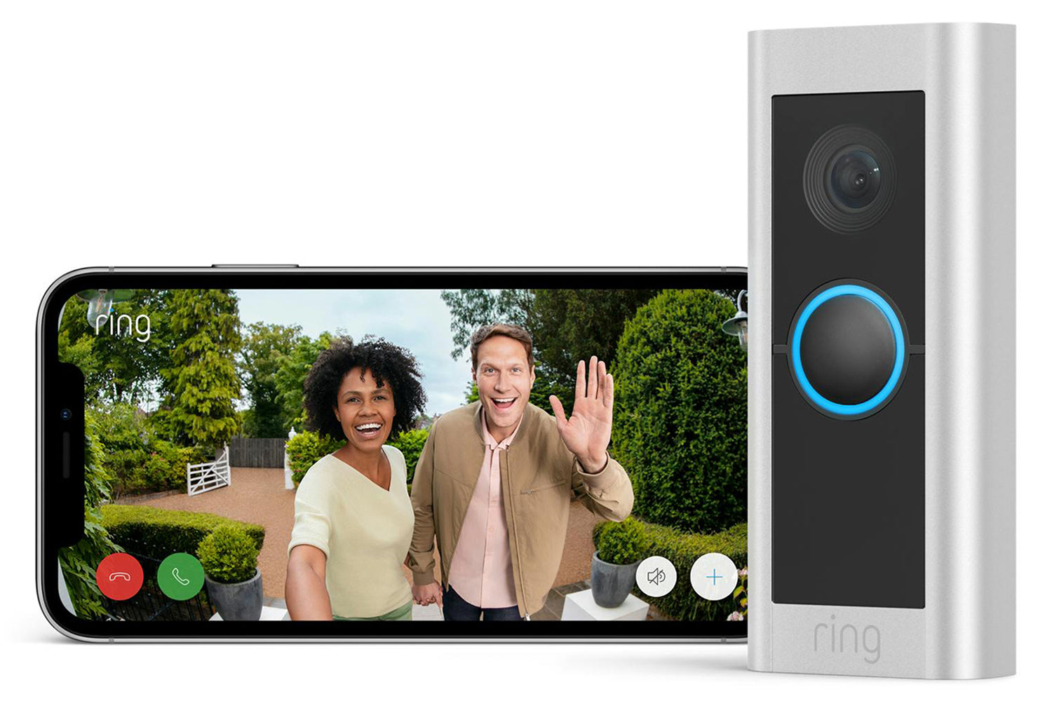 Ring Video Doorbell Pro 2 with Plug-in Adapter | Satin Nickel-4