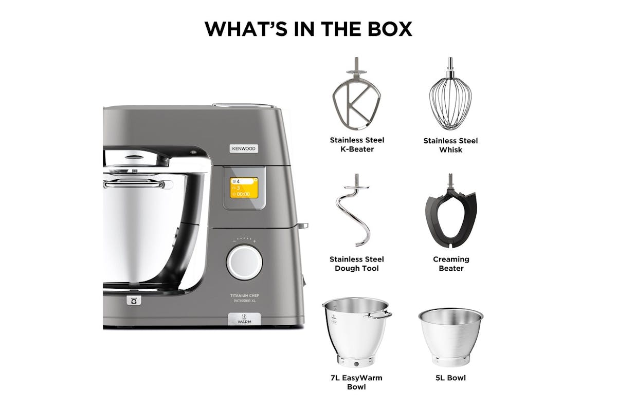 Kenwood Titanium Chef Patissier XL Mixer | KWL900.004SI | Silver-7